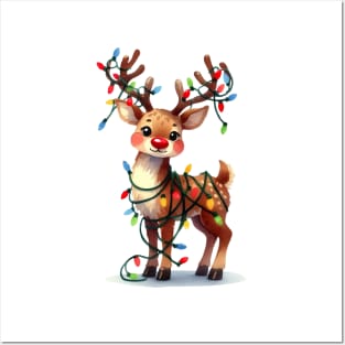 Festive Reindeer 2.0 Posters and Art